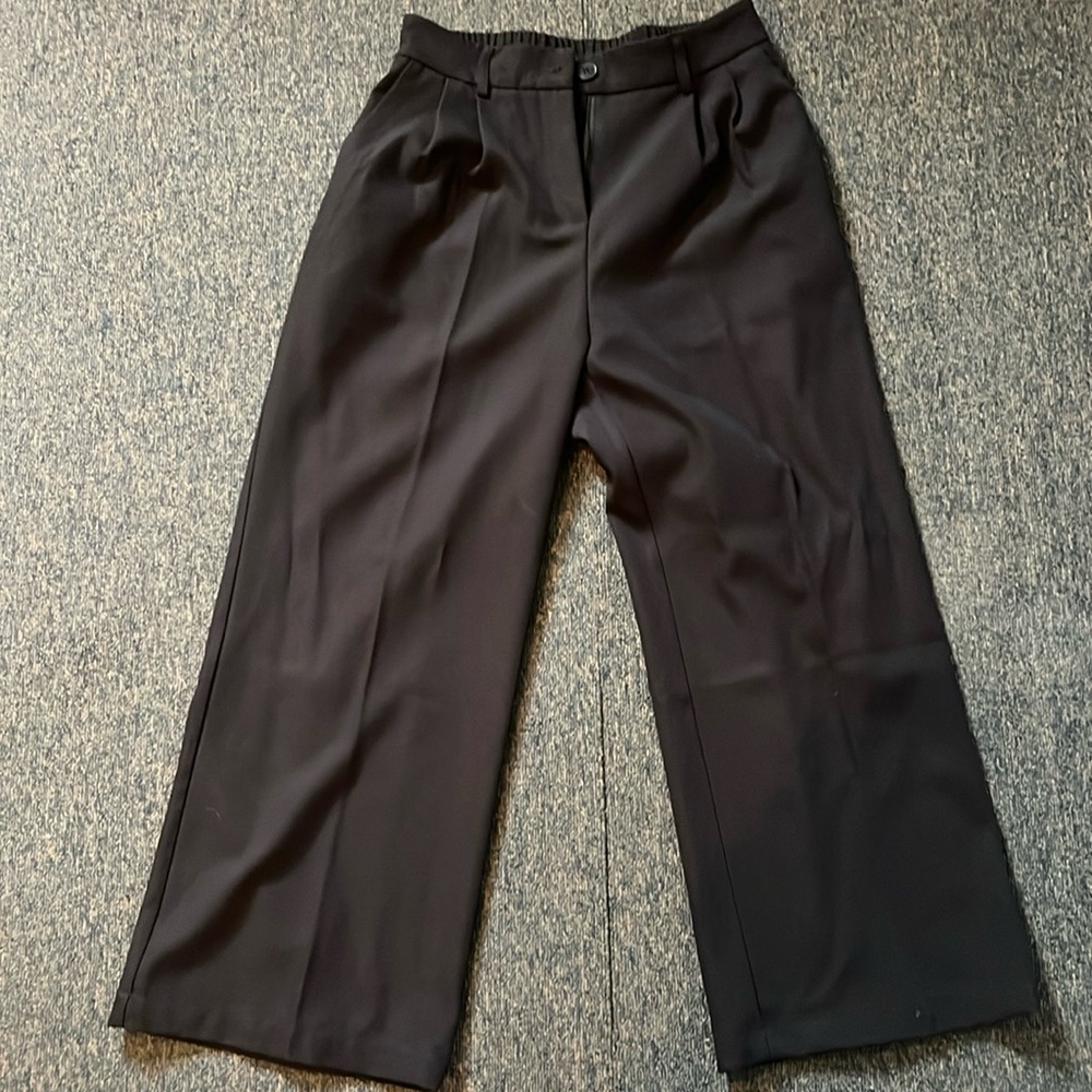Straight wide leg cropped trouser